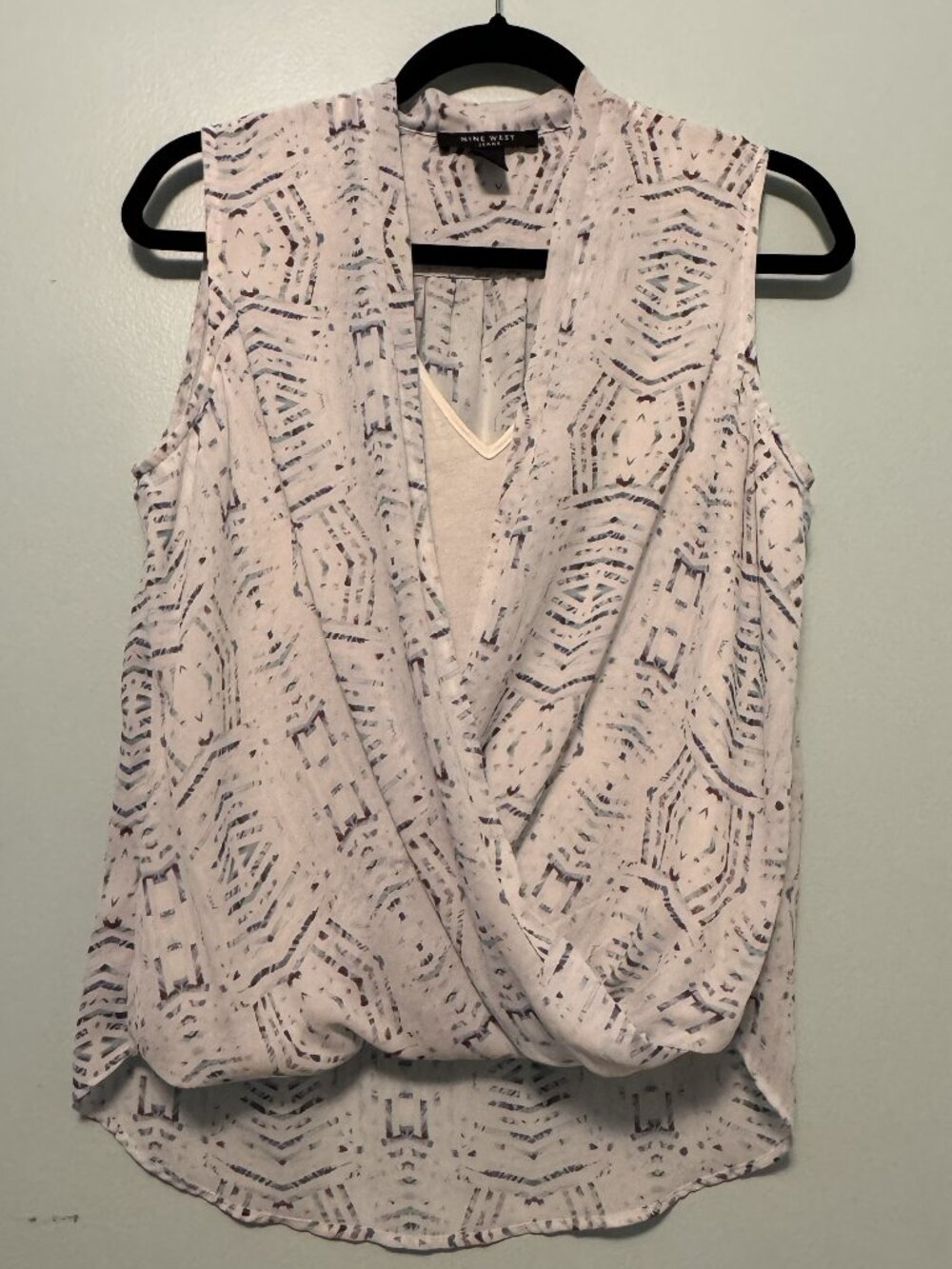 Nine West Sleeveless Surplice Blouse | Size Small - JK0457